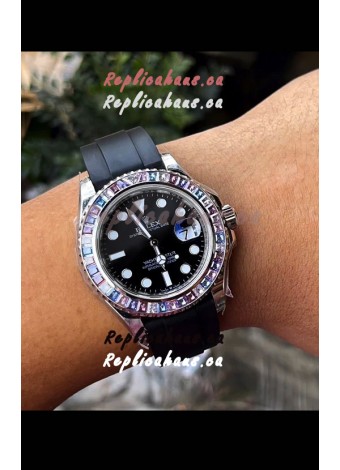 Rolex Yachtmaster 126679 White Gold Diamonds Cal.3235 Swiss 1:1 Ultimate 904L Steel Watch