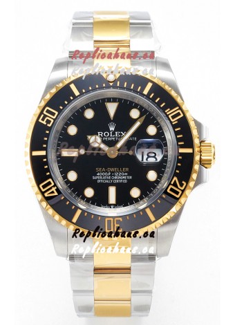 Rolex Sea-Dweller Super Clone 126603 Swiss Replica Watch 1:1 Mirror Replica in Two Tone Casing 904L Steel