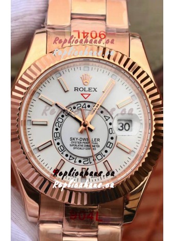 Rolex Sky-Dweller Everose Gold Oyster 42MM 1:1 Mirror Replica Watch 
