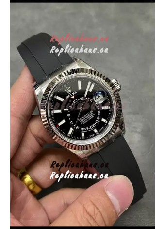 Rolex Sky-Dweller REF# M336235 Black Dial Watch in 904L Steel Case 1:1 Mirror Replica