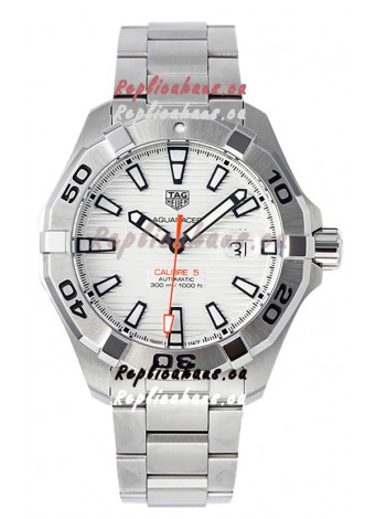 Tag Heuer Aquaracer Calibre 5 1:1 Mirror Replica Watch White Dial 904L Steel 44MM