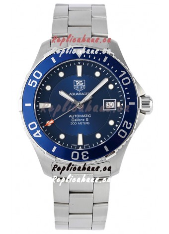 Tag Heuer Aquaracer Calibre 5 1:1 Mirror Replica Watch Blue Dial 904L Steel 41MM