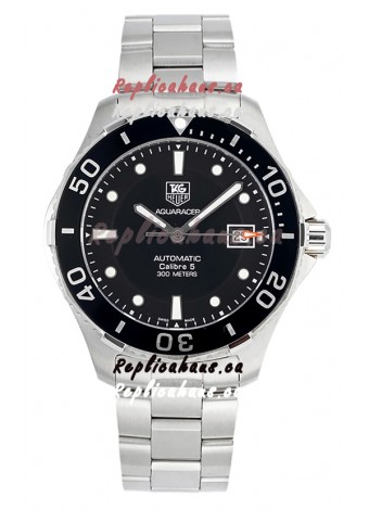 Tag Heuer Aquaracer Calibre 5 1:1 Mirror Replica Watch Black Dial 904L Steel 41MM