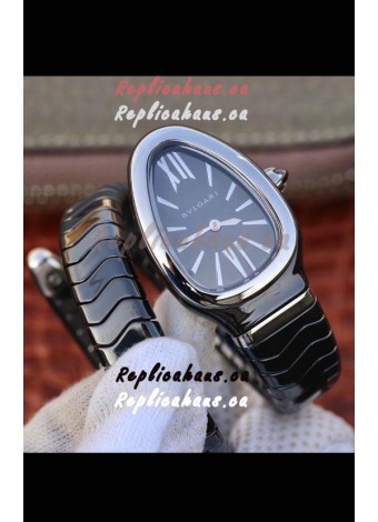 Bvlgari Serpenti Edition Black Ceramic Replica Watch in 1:1 Mirror Quality 