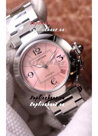 Pasha De Cartier 1:1 Mirror Quality Automatic Swiss Replica Watch 32MM - Pink Dial