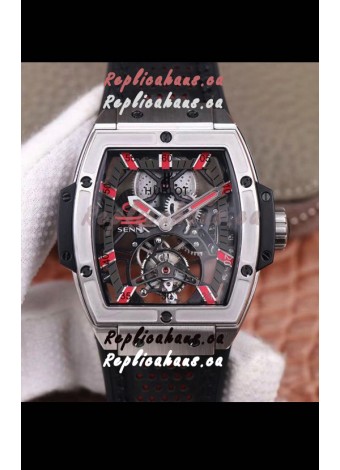 Hublot Masterpiece MP Senna Edition Genuine Tourbillon Swiss Replica Watch in Titanium Casing