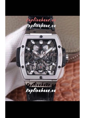 Hublot Masterpiece MP Edition Genuine Tourbillon Swiss Replica Watch in Titanium Casing