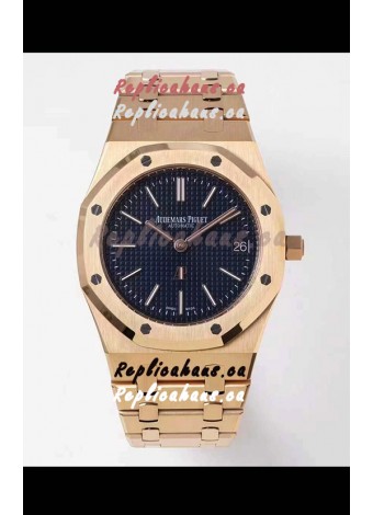 Audemars Piguet Royal Jumbo Oak Extra Thin Swiss Replica Yellow Gold - 1:1 Mirror Replica Watch