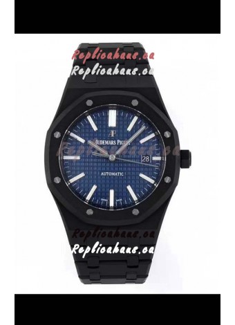 Audemars Piguet Royal Oak PVD Coated Swiss Replica Watch 3120 Swiss Movement - Blue Dial 