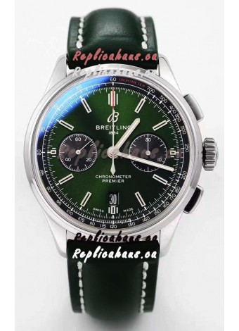 Breitling Premier B01 Chronograph 42 Edition Watch 1:1 Mirror Quality in Green Dial 