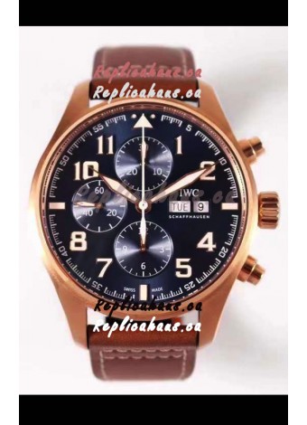 IWC Pilot Chronograph Le Petit Prince Edition Rose Gold 1:1 Mirror Replica Watch