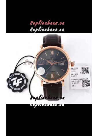 IWC Portofino Automatic 1:1 Mirror Quality Rose Gold Casing Swiss Replica Watch