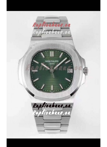 Patek Philippe Nautilus 5711/1A-014 1:1 Mirror Swiss Replica Watch in Green Dial 904L Steel 