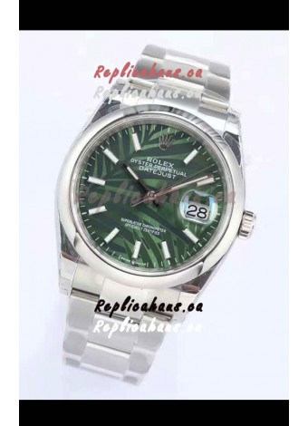 Rolex Datejust Palm Motif Dial 36MM Cal.3135 Movement Swiss Replica Watch in 904L Casing