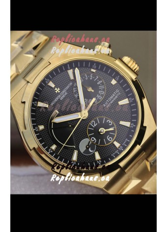 Vacheron Constantin Overseas Power Reserve Swiss Replica Watch in Yellow Gold Casing