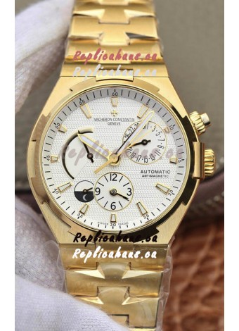 Vacheron Constantin Overseas Power Reserve Swiss Replica Watch in Yellow Gold Casing