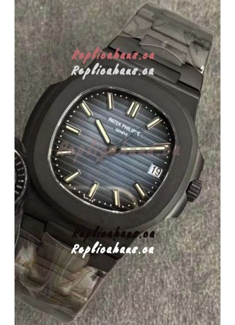 Patek Philippe Nautilus 5711 Black Venom PVD Swiss Replica Watch in Blue Dial 