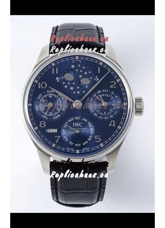 IWC Portuguese Perpetual Calendar Stainless Steel Swiss Replica Watch REF. IW503401