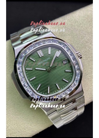 Patek Philippe Nautilus 5711 904L Steel 2023 Updated Mirror Replica Watch - Green Dial