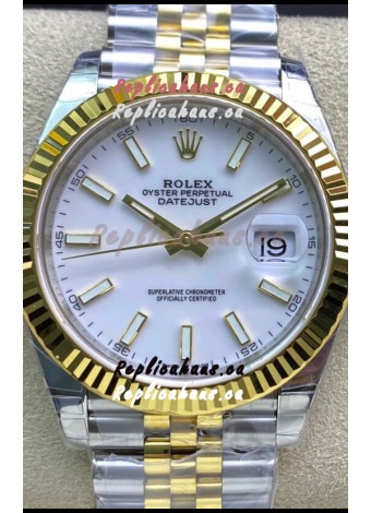 Rolex Datejust 126333 41MM Cal.3135 Swiss 1:1 Mirror Replica Watch in 904L White Dial 