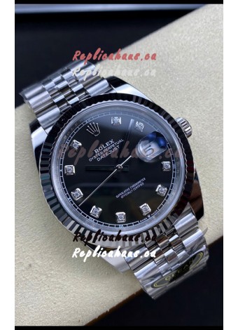 Rolex Datejust 126334 41MM ETA 3235 Swiss 1:1 Mirror Replica Watch in 904L Steel - Black Dial 