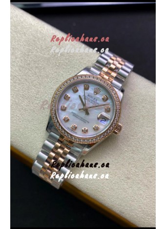 Rolex Datejust 278381 31MM Swiss Replica in 904L Steel Two Tone Rose Gold 1:1 Mirror Replica