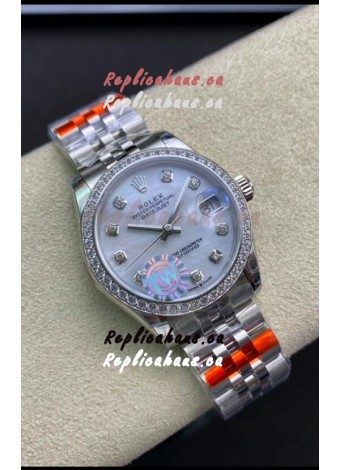 Rolex Datejust 278384 31MM Swiss Replica in 904L Steel in Pearl Dial - 1:1 Mirror Replica
