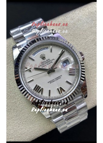 Rolex Day Date 228239-83419 904L Steel 40MM - White Pearl Dial 1:1 Mirror Quality Watch