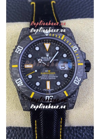 Rolex Submariner DiW Carbon Fiber Edition Swiss Replica Watch - 1:1 Mirror Replica