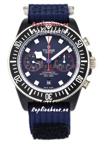 Tudor Pelagos FXD Chronograph Titanium Casing 1:1 Mirror Replica Blue Dial in Nato Strap