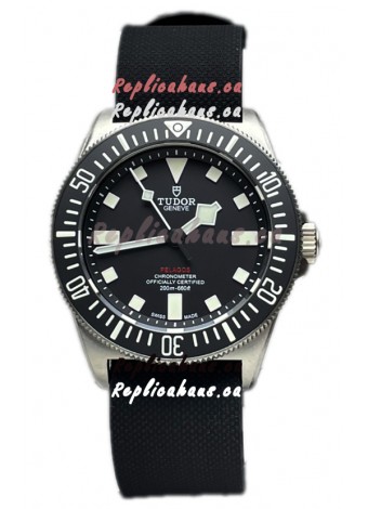 Tudor Pelagos FXD Titanium Casing 1:1 Mirror Replica Black Dial in Black Nato Strap