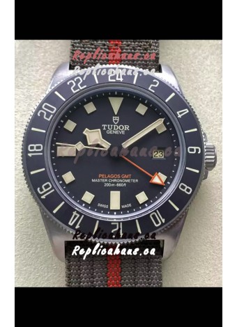 Tudor Pelagos FXD GMT Titanium Casing 1:1 Mirror Replica Black Dial in Green Nato Strap