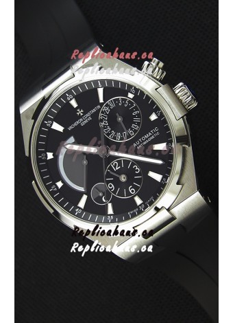 Vacheron Constantin Overseas Dual Time Black Dial Swiss Replica Watch 