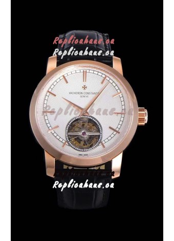 Vacheron Constantin Minute Repeater Tourbillon Swiss Replica Watch in Steel Casing 44MM Rose Gold Casing