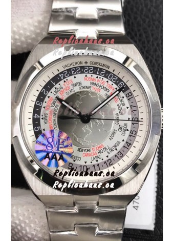 Vacheron Constantin Overseas World Time Edition White Dial Swiss Replica Watch 