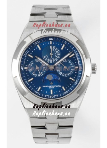 Vacheron Constantin Overseas Perpetual Calendar Ultra-Thin Blue Dial with Steel Strap