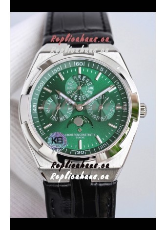 Vacheron Constantin Overseas Perpetual Calendar Ultra-Thin Green Dial with Leather Strap