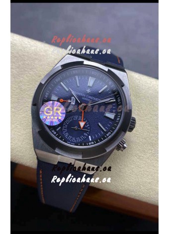 Vacheron Constantin Overseas Dual Time Titanium 1:1 Mirror Swiss Replica Watch in Blue Dial
