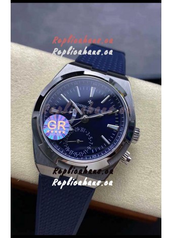 Vacheron Constantin Overseas Dual Time Stainless Steel 1:1 Mirror Swiss Replica Blue Dial