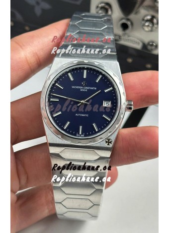Vacheron Constantin Historiques 222 Super Clone 37MM Steel Casing Watch in Blue Dial 