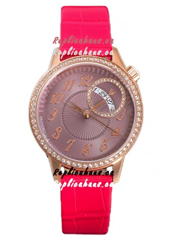 Vacheron Constantin Egerie Muse Rose Gold Casing in Brown Dial Swiss Replica