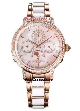 Vacheron Constantin Traditionelle Perpetual Calendar Ultra-Thin Rose Gold Swiss Replica 