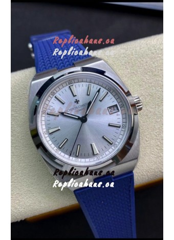 Vacheron Constantin Overseas 1:1 Mirror Swiss Replica Watch in Steel Dial - Rubber Strap