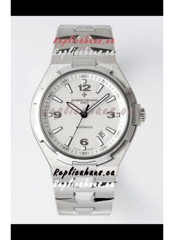 Vacheron Constantin Overseas 1:1 Mirror Swiss Replica Watch in White Dial - Steel Strap