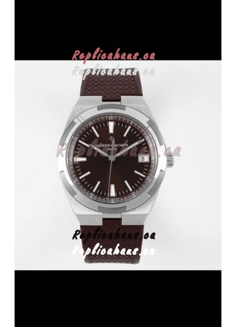 Vacheron Constantin Overseas 1:1 Mirror Swiss Replica Watch in Brown Dial - Rubber Strap