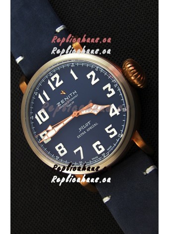Zenith Pilot Type 20 Extra Special Vintage Style Blue Dial Swiss 1:1 Mirror Replica watch 
