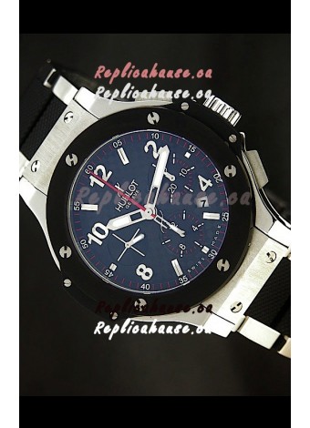Hublot Big Bang Steel/Rubber Strap in Black Dial Ceramic Bezel