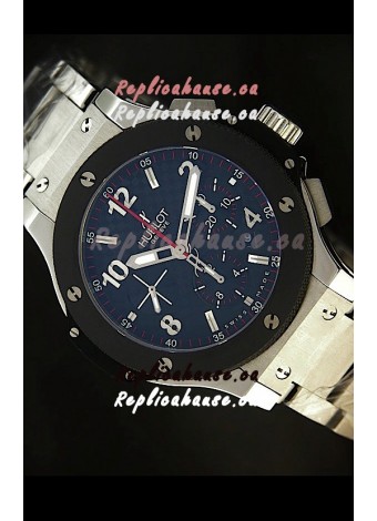Hublot Big Bang Steel Strap in Black Dial with Ceramic Bezel