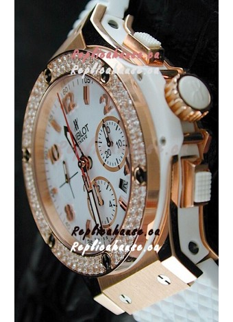 Hublot Big Bang Swiss Replica Watch in Rose Gold