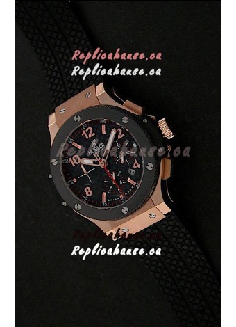 Hublot Big Bang Limited Edition Swiss Red Gold Watch with Ceramic Bezel